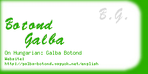 botond galba business card